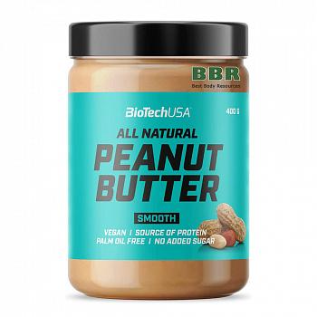 All Natural Peanut Butter 400g, BioTechUSA